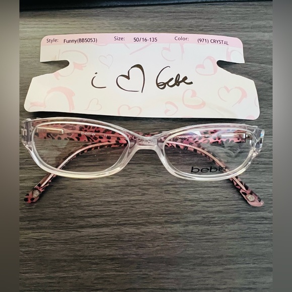 BeBe New Womans Petite Eyeglass Frame Model Funny Crystal 50/16 Petite - Picture 1 of 5